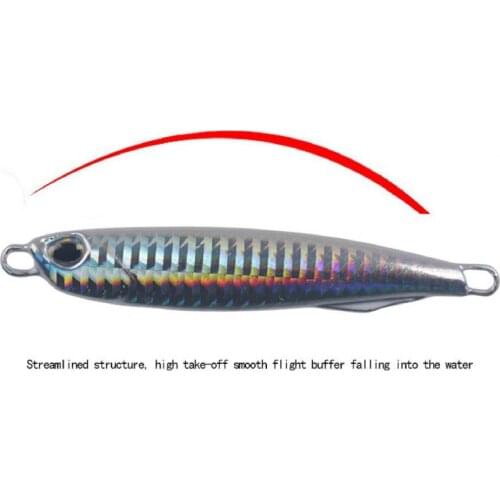 Artificial Bait Fishing Lure 40g 85mm 3D Fish Eye Iron Plate Fishing Bait Sinking Lure Pencil for Fishing Lovers Fishing Tool