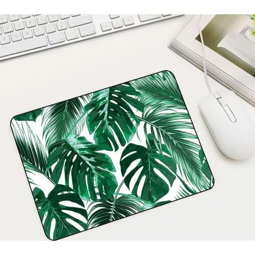 Tropical Plant Plantain Small Mousepad Gaming Accessories Notebook Computer Gamer Speed Version Office Keyboard 220x180xX2MM Mat
