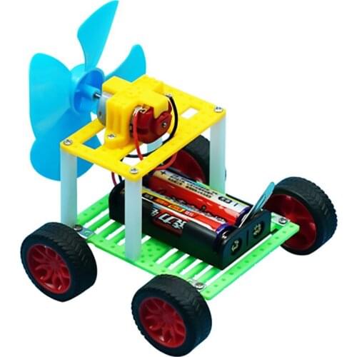 K STEAM DIY Small Windmill Science Education Toys Plastic Car Propeller Handmade Parent Child Toy Scientific Experiment Kid Gift