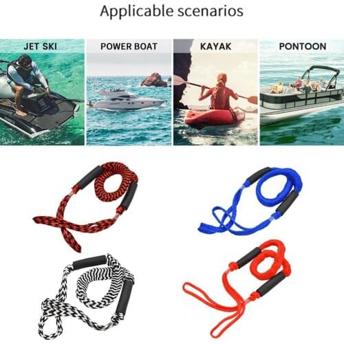 Marine Mooring Rope for Boat 4 ft Elastic Bungee Dock Line Anchor Rope Bungee Cord Dockline Boats Kayak Water Accessories