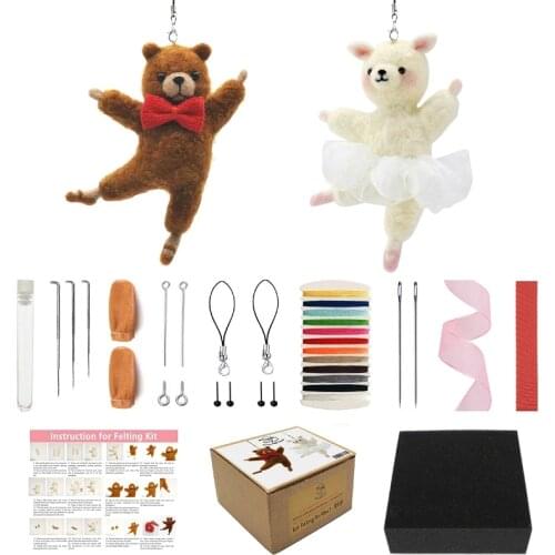 Dancing Series Needle Felting Kit for Beginner, Felting Starter Kit, Contains Enough Felting Wool and Tools, English Manual