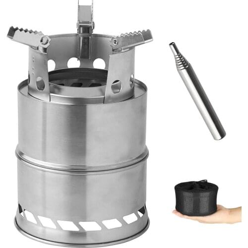 2020 New Bump Outdoor Camping Furnace End Deconstructable Wood Stoves Portable Picnic Barbecue Stoves Cross Windproof Cooking