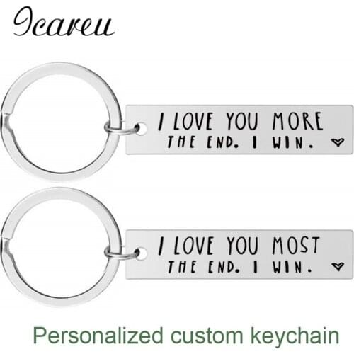 Original Stainless Steel Custom Keychain In The Car Key Chain Personalized Gift Never Fade Keychains
