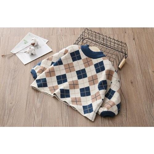 2021 Autumn Winter Kids Thicken Sweater Children New Year Clothing Boys Cotton Baby Girls Costumes SD79