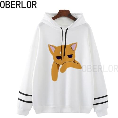 Long-Sleeved O-Neck Autumn Top Funny Pullovers Kyo Cat Fruits Basket Vogue Print Hoodies Women Ulzzang Harajuku Clothing