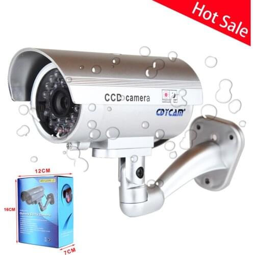 Cdycam Fake Dummy CCTV Waterproof Camera With Flashing LED For Outdoor or Indoor Realistic Looking fake Camera for Security Cam