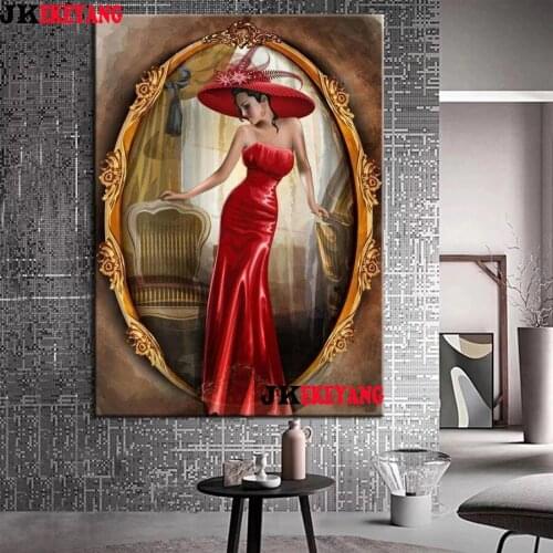 Full Square Round Diamond Embroidery DIY Diamond Painting beauty Cross Stitch kit mosaic Y4437