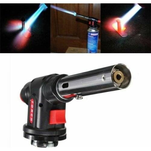Flamethrower Butane Burner Welding Gas Torch Flame Gun Brazing Flamethrower Outdoor Camping BBQ Portable Soldering Heat Gun