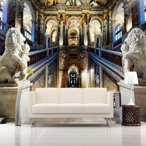 Drop Shipping Photo Wallpaper European Style Architecture TV Backdrop Decorative Painting Living Room Hall Store Wallpaper Mural