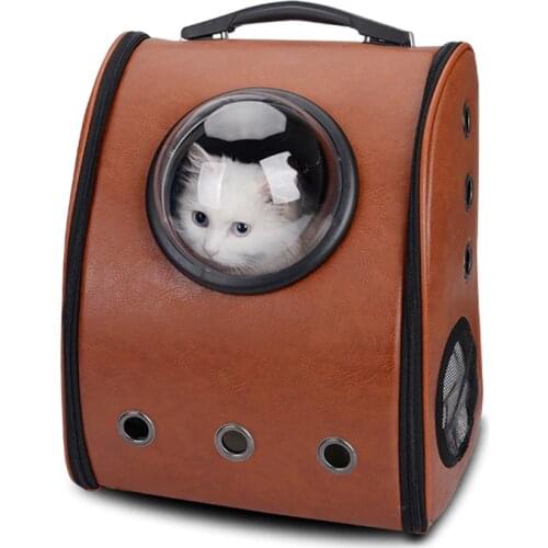 QMJHVX Pet Cat Backpack Cat Dog Carriers Travel Bag Space Capsule Backpack Breathable Outdoor Travel Bag Portable Bag Backpack