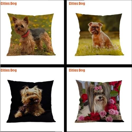 Christmas decorations for home pillows cushion cover Silky Terrierv dog Pillowcase dakimakura almofada Animal sofa cojines