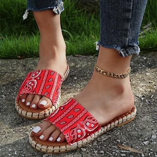 2021 Flip-flops Sandals Womens Summer New Fashion Womens Sandals Comfortable Flat Sandals Casual Without Straps Zebra Crossing