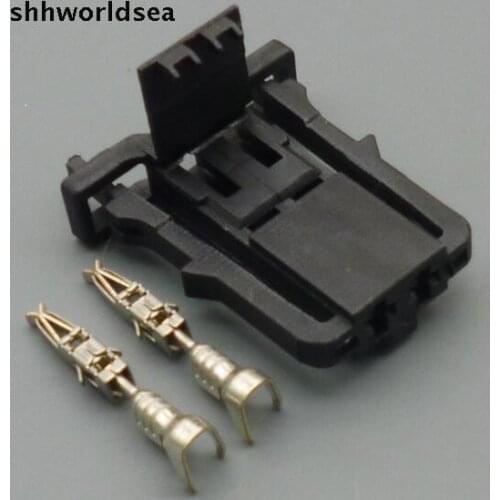 Shhworldsea 10/50/100sets 2 pin 2Way auto car electrical trunk light connector car electrical female plug 1J0 971 972 1J0971972