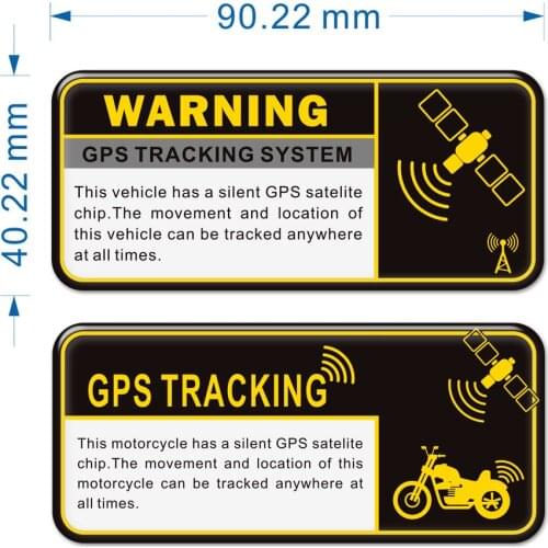 Tracker Vehicle Motorcycle Warning Car GPS Satelite Alarm System Decal Stickers Device Bike Bicycle