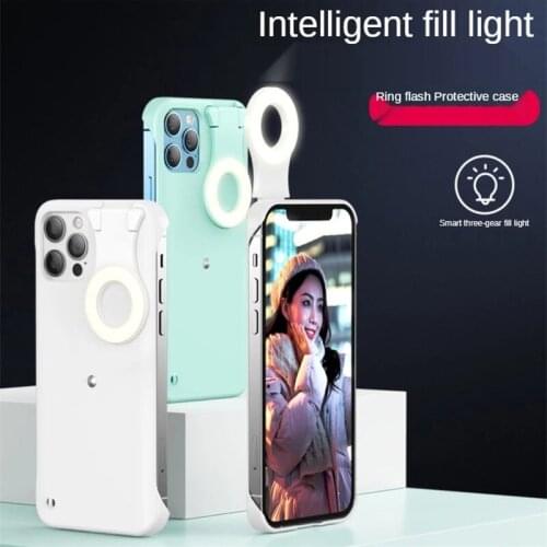 Intelligent Fill Light Case For iPhone 11 12 Pro Max Case Shockproof Luminous Cover Coque For iPhone 7 8 Plus X Xr Xs Max SE2020