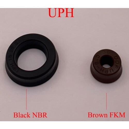 UPH 50*66*12 50x66x12 60*76*12 60x76x12 Black NBR Rubber Dustproof Groove Two U Lip Hydraulic Piston Rod O Ring Gasket Oil Seal
