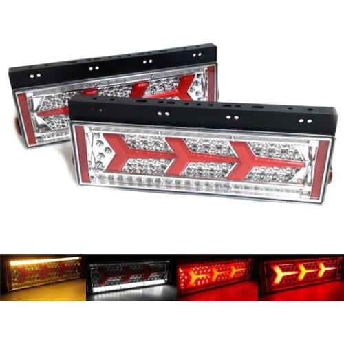 2pc 24V Waterproof Durable Truck LED Rear Tail Light Warning Lights Stop Brake Indicator Lamp For Trailer Caravan Truck Lorry