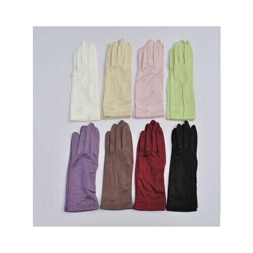 Uv high quality silk knitted gloves to protect skin color more optional