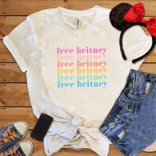 Funny Free Letter Women Casual Simple T-shirt Unisex Colorful Kawaii Clothes Cool Lady Hipster Outdoors Matching Shirt
