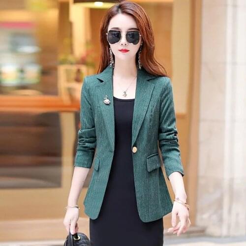 2021 New Autumn Womens Blazers All-match Long-sleeve Jackets Female Business Suit Coat Ladies Blazer Outerwear