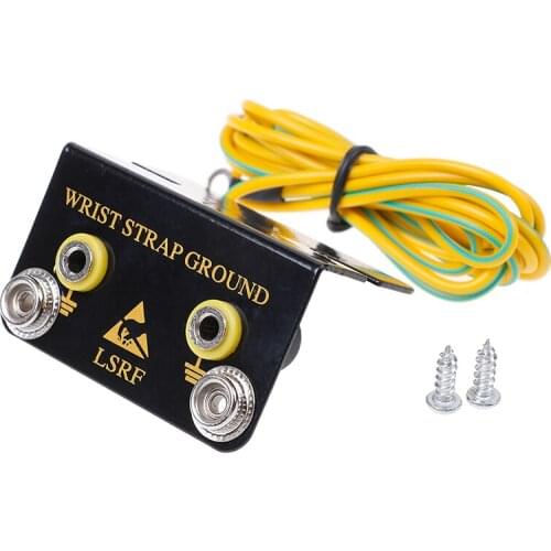 1Set Dual Banana Plug Ground Socket Point For Anti Static Two Wrist Strap Armband