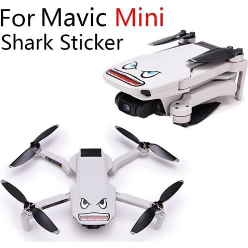 1Set Drone Battery Body Sticker Aircraft Shark Sticker Adhesive Art Decals for DJI Mavic Mini Drone Accessories