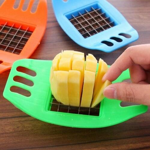 17cm*9.7cm Stainless Steel Vegetable Potato Slicer Cutter Cutting Slicers Cut Fries Device Random Color