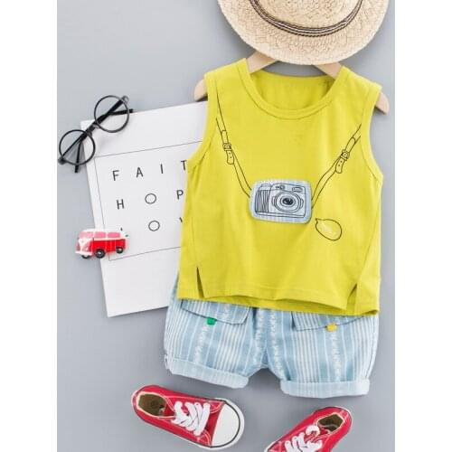 Summer Baby Boys/Girls Clothing Sets Cute T-Shirt+Shorts 2pc Cartoon Cotton Children Suit for Kids Outfit Infant Clothes
