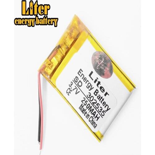 3.7V 250mAh 302535 Lithium Polymer Li-Po li ion Rechargeable Battery For Mp3 MP4