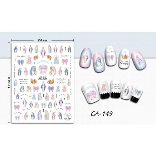 3D Stickers for Nails Goddess Design Nails Art Decoration Manicure Sticker Decals Slider Nail Foil Accessories