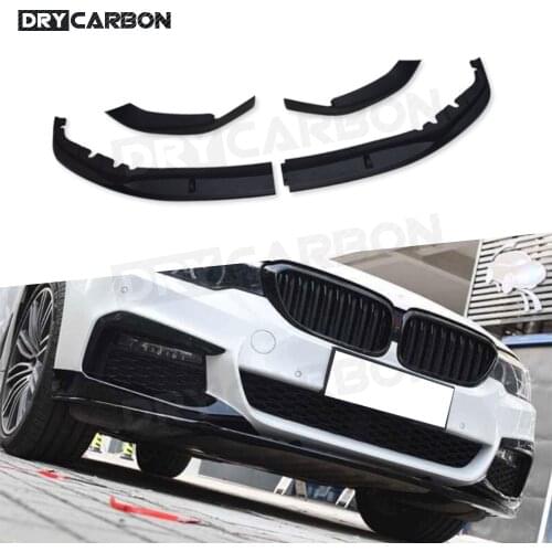 4Pcs/Set Car Front Bumper Lip Splitters Diffuser Protection for BMW 5 Series G30 G31 G38 540i M Sport 2017-2019 Body Kit Spoiler