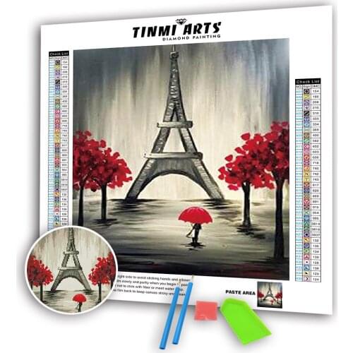 5D Diamond Painting Full Round Kits DIY Mosaic Cross Stitch Pattern Handmade Embroidery Wall Decor Tree and Tower