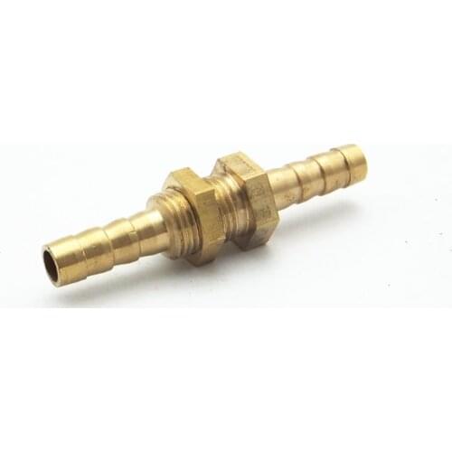 6mm Hose Barb Bulkhead Brass Barbed Tube Pipe Fitting Coupler Connector Adapter For Fuel Gas Water
