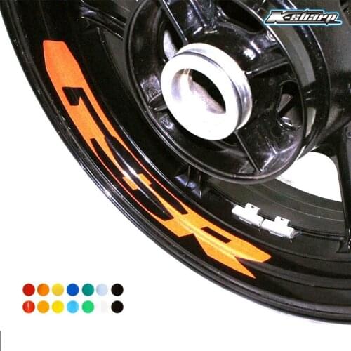 8 X CUSTOM INNER RIM DECALS WHEEL Reflective STICKERS STRIPES FIT SUZUKI GSR