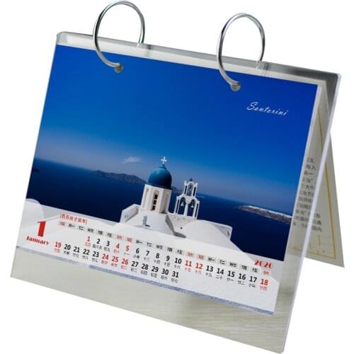 Desktop Clear Acrylic Lucite Calendar Holder Racks , Desk Calendar Stands YCD-001