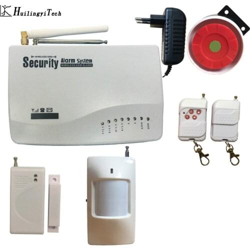 Wireless GSM Alarm System Dual Antenna GSM Home Alarm Systems with PIR Detector Russian English Voice Home Security GSM Alarm