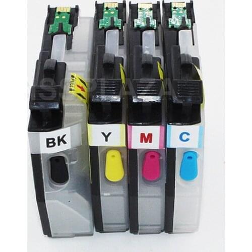 CISSPLAZA 1set refillable Ink Cartridge LC3011 LC3013 Compatible for Brother MFC-J491DW MFC-J497DW MFC-J690DW MFC-J895DW Printer