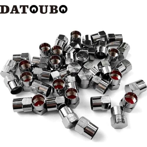 DATOUBO 1000 pcs brass Copper material chrome plated car tire valve stem caps,half hex car wheel universal air caps,wholesales
