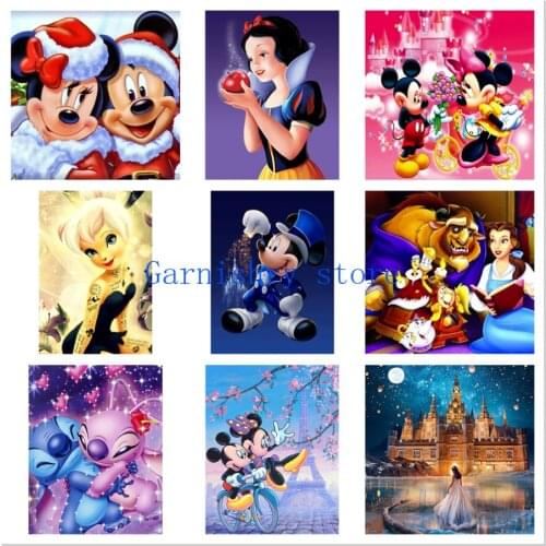 Disney 5D Diamond Painting Diy Mickey Snow White Cross Stitch Kits Mosaic Home Decor Diamond Embroidery Full