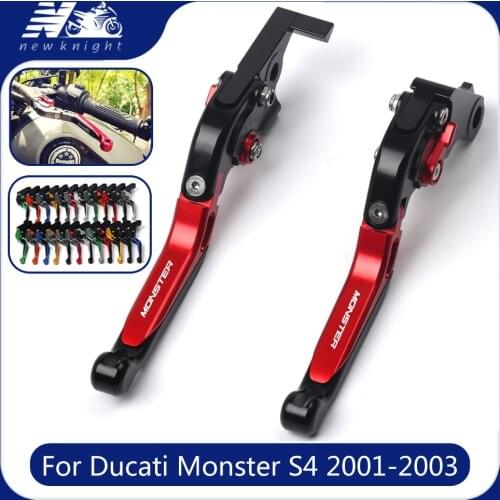 For Ducati Monster S4/S4R/900/1000, Multistrada 1100 Motorcycle CNC Aluminum Folding Extendable Brake Clutch Levers Accessories