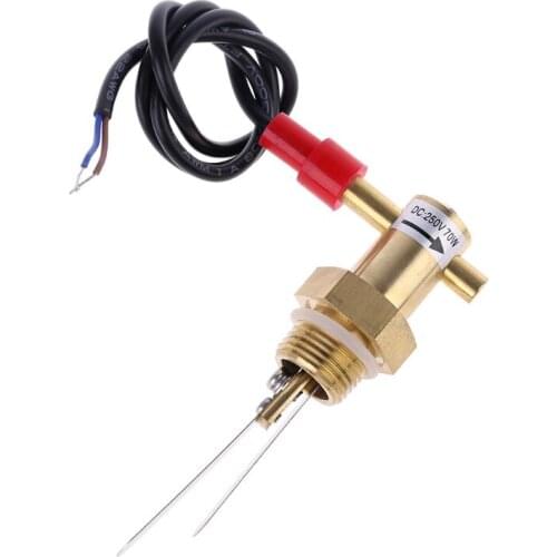 DN15 Water Flow Switch G1/2" Brass Liquid Flowing Switch 70W Flow Sensor for Pump