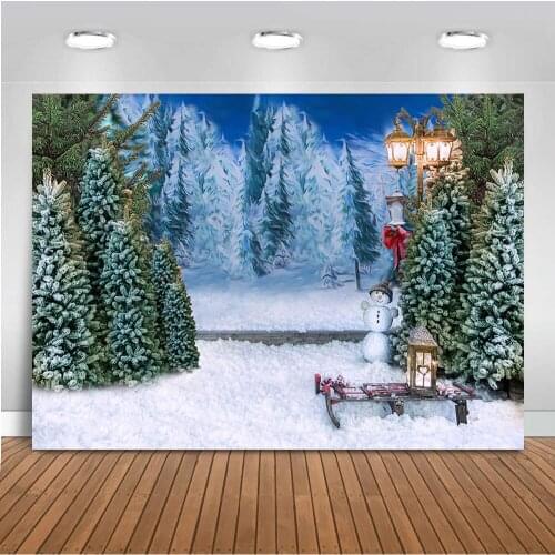 Photography backdrop christmas background for photo studio winter snowflake landspace pine backdrops portrait vinyl party banner