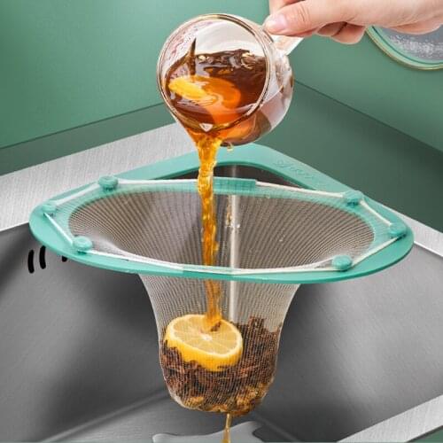 Creative Garbage Filter Screen Trash Can Leftovers Drainage Rack Trash Bin Sink Organizer Kitchen Storage Rack