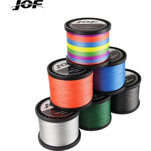 JOF 4 Weaves Fishing Line 300M 500M 1000M 4 Strands Braided Fishing Line Multifilament PE Line 8 10 20 30 35 40 50 60 80LB