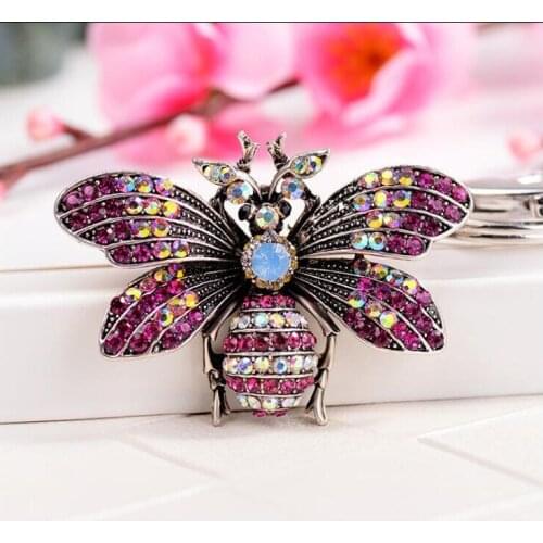 Fashion Creative Butterfly KeyChain Girls Bag Ornaments Car Exquisite Gift Birthday Gift Party Favors Brand New