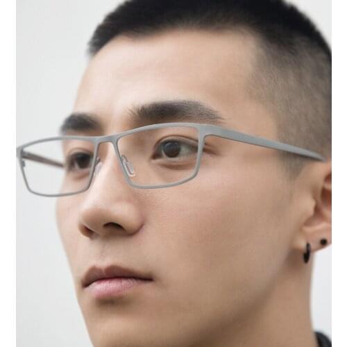2019New B Titanium Eyeglasses Frame Men Prescription Ultralight Full Elastic Myopia Optical Glasses Frame Man Screwless Eyewear