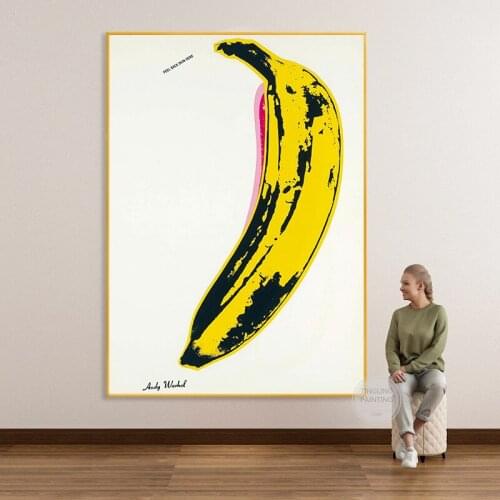 Andy Warhol "banana" Pop Art Decoration Painting Canvas Painting Posters and Prints Wall Pictures for Living Room Decor