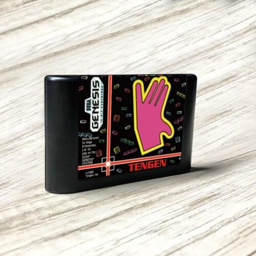 Klax - USA Label Flashkit MD Electroless Gold PCB Card for Sega Genesis Megadrive Video Game Console