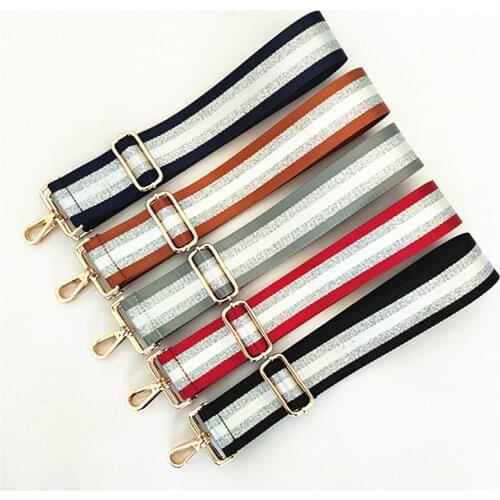 5CM Width New Women Bag Accessories Shoulder Strap Fashion Bright Line 80~130CM Adjustable Replace Bag Strap