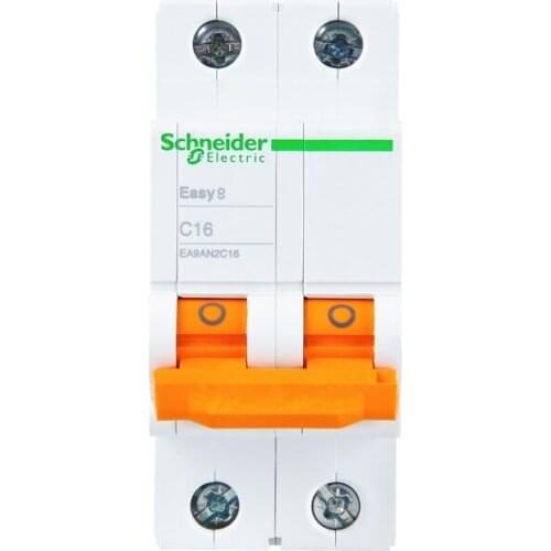 Schneider 2P Circuit Breaker EA9AN2D Series D Type Power air switch 6A / 10A / 16A / 25A / 32A / 40A / 63A